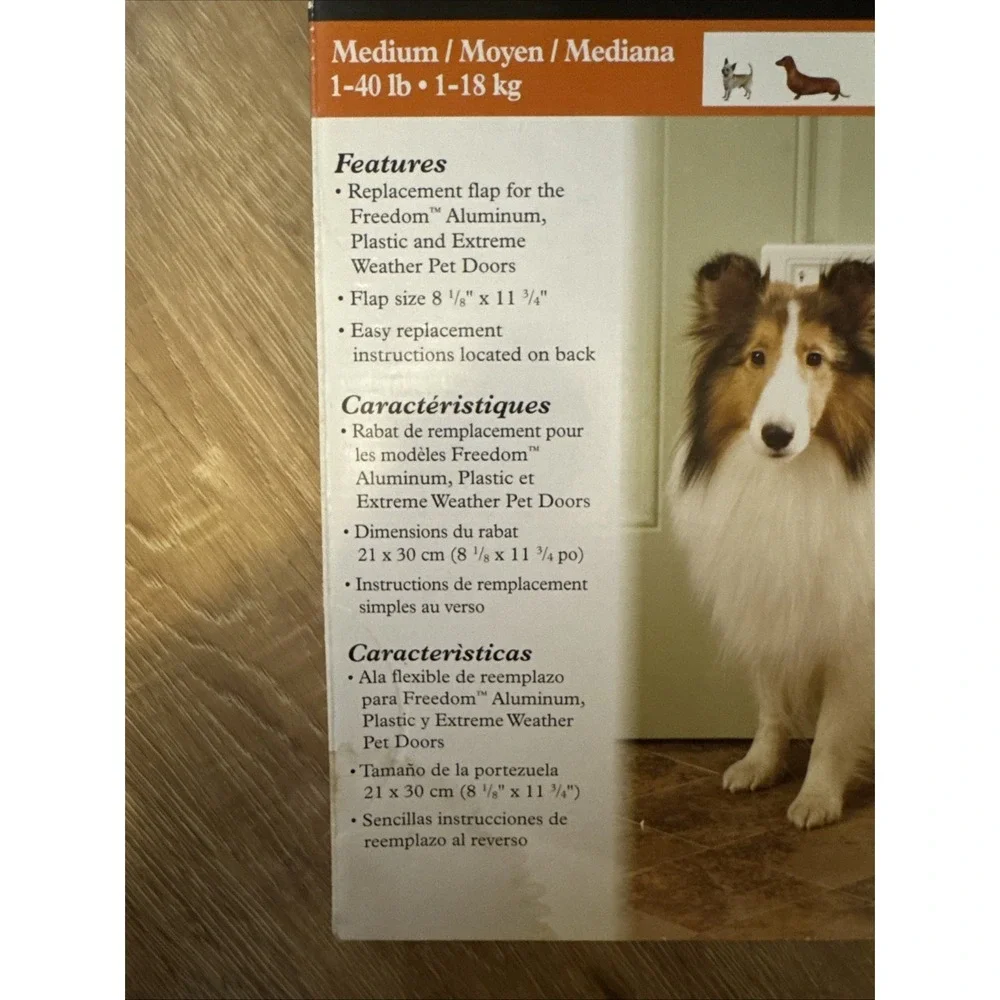 PetSafe Plastic Pet Door 10967 8-1/8 in.‎ x 12-1/4 in.White 1-40 lb. New In Box.